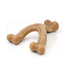 Nylabone Gourmet Style Strong Chew Wishbone 강아지 장난감 치킨 스몰/레귤러 (1개) 422161, Bacon