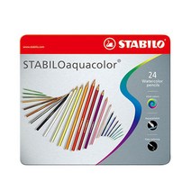 스타빌로 아쿠아 칼라 색연필 24색세트 틴케이스