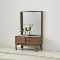 아트박스/아름이와다움이 누트월넛 고무나무원목 좌식화장대B, 월넛톤