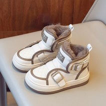 보드부츠 버튼 스노우보드 부츠Winter 2022 New Ski Boots Baby Girls Fleece Thermal Cotton Boys Childr, 01 Beige_04 29-18.5cm