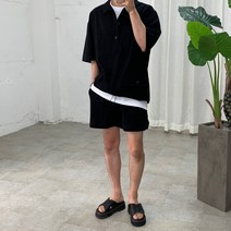 스트릿제이 보가 반팔 아노락 반바지 세트