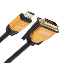 길이 2m JUSTLINK DVI-D To HDMI 케이블 GOLD HDTV 빔프로젝터 DVD 셋톱박스, 1개