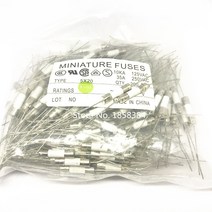 퓨즈 100 개 520 5x20MM 0.5A 1A 2A 3A 5A 6.3A 8A 250V 리드 와이어 세라믹 퓨즈, 02 High_01 0.5A