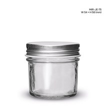 유리병 미르 젤리 75ml 수입양념병 잼병 소분저장 미니병 밀폐용기, 실버, 1개