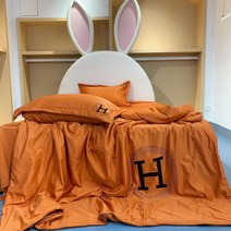 명품 이불커버 침대 커버 침구세트 침대커버 세트 여름 봄 시원한 시트 호텔 로고