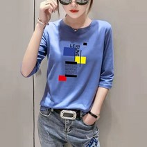 여성 슬림핏 7부 면 티셔츠 HUA T