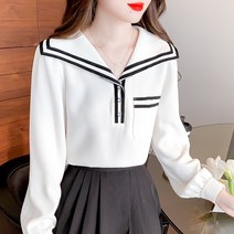 봄 레이스 블라우스 세라넥 러블리 숙녀 봄가을 풀오버