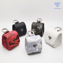 힙스타 남여공용 사피아노 가죽 볼주머니 1구 파우치, 화이트카모_볼주머니