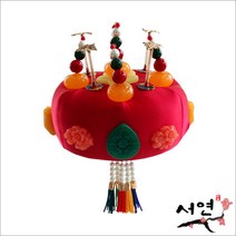 서연한복/고급족두리/홍색족두리/공단 족두리/수공예