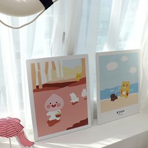 카카오 액자테이블 접이식 캐릭터 다용도 공부상 15종, 무광, 숨바꼭질C, 2)숨바꼭질/휴식