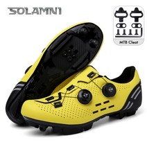 클릿 슈즈 자전거 페달 신발 운동화 평 MTB 사이클링 신발 클릿슈즈 시마노용 남자 도로 자전거 탄소 자동, 11 46, 10 yellow mtb cleat