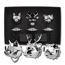 차량용방향제 쓰리나인 디퓨저 차 방향제 3종 2+1, 곰돌이, 실버, 클린코튼