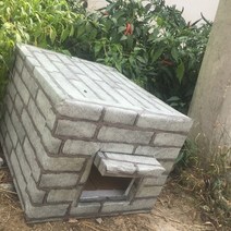 야외 대형견 큰개 진돗개 강아지 판넬 난방 조립식 개집 실외 플라스틱 보온 강아지집 001 DIY 수제 애완, 회색 벽돌 사각 구멍(슬로_중형(고양이 3마리)