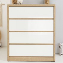 캐럿 광폭 대형 빅 서랍장 1000 4단 5단 6단 정리함 옷 수납장 와이드 체스트, 캐럿 4단 1000 광폭 서랍장, 오크화이트