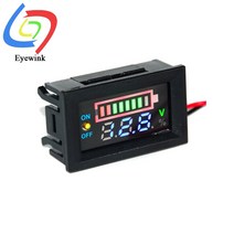 2S 3S 4s 리튬 이온 12V 24V 48V 납산 배터리 스위치 전압 측정기 포함 전력 용량 표시기 8S Lifepo4 Lipo, 06 48V Lead-acid blue