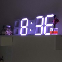 3D 벽시계 대형 LED 시계 45cm GPS 시간자동설정 풀컬러, KMG-3DBF, 흰색