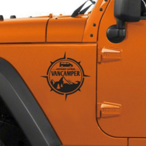 정크야드 밴 캠퍼 데칼 스티커 big_170, 1개, 검은색
