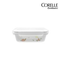 [코렐코디네이츠] 목련 직사각밀폐 찬통 400ml, 1개