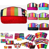 (주)파앤카코리아 C21.투톤 반달 색동파우치(대)