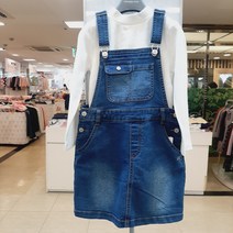 레노마키즈(주니어) 봄@@신상@@스판성이 좋은데님 오버롤 스커트)))))))))))))))))))))여아 데님 멜방 원피스 