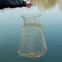 바다 투망 통발 살림망 정신 접이식 와이어 접는 스틸 와이어 물고기 케이지 스틸 와이어 소재 어망 예비 부품 낚시 그물, L