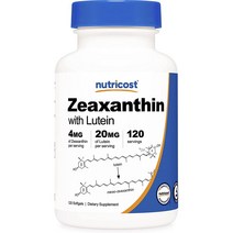 뉴트리코스트 제아잔틴 루테인 4mg 소프트젤, 120개입, 1개