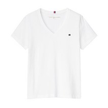 타미힐피거 TH 헤리티지 브이넥 반팔티 여자 티셔츠 면티 WW0WW24969-100