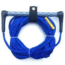 웨이크보드 수상보드 수상 스키 니보드 로프 보트 3 섹션 워터스키 스포츠 로프-15 인치 플로팅 핸들, [02] Blue