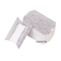 옥수수완충제 종이완충제 친환경포장지 10/20/30Pcs 다채로운 베개 사탕 상자 크래프트 종이 크리스마스 선, 23 Silver Stripe_03 30 pcs