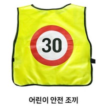 어린이 안전조끼 형광 43cm x 46cm 등하교 어린이집 유치원 초등학교 안전용품, 10개