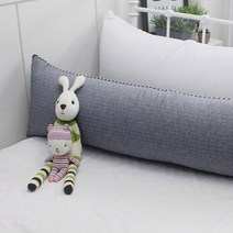 베드앤데코 쿨스킨 선염시어서커 바디필로우(솜포함) 35x90, 35x90cm/챠콜