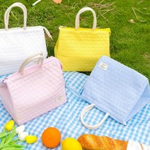 토탈스페이스 보온보냉 도시락 가방, 핑크