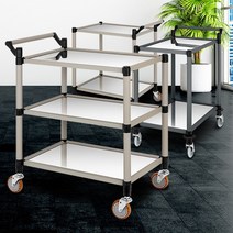 스텐 서빙카트 3단 웨건 주방 이동식 서빙카 병원 2단 써빙카트, 고급형 스텐 3단 미니