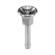 Kipp 03194-2308030 Stainless Steel Ball Lock Pin Button Head Style Self-Locking Natural Finish 6, 1, Metric, 64.5 mm Length, Natur