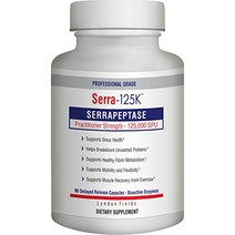 New Serra-125k Serrapeptase Enzyme 125 000 SPU Per Capsule - 90 High Potency Delayed Release Caps U, 1