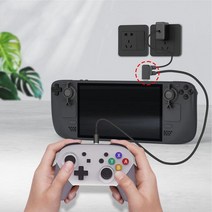 스팀덱도킹스테이션듀얼센스백버튼플스듀얼쇼크 SteamDeck Dock 2 In 1 어댑터 유형 c-usb 충전 데이터 2-, Black, CHINA, 01 Black