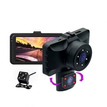 블랙 박스 트리플 렌즈 블랙박스 트리플 HD 비디오 주차 CCTV 나이트비전 CARDVR, 차전녹화+차내녹화+차후녹화, 하나