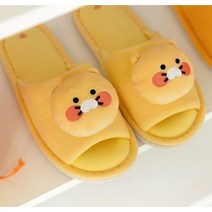 카카오 프렌즈 패브릭 페이스 슬리퍼 춘식이 라이언 어피치 부드러운 실내화 귀여움 미끄럼 방지, 패브릭 슬리퍼