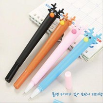 크리스마스 판촉 사슴 루돌프 볼펜 선물 5P 2색펜 필기구 볼펜제작 졸업선물 중성펜 신기한볼펜 3색펜 각인