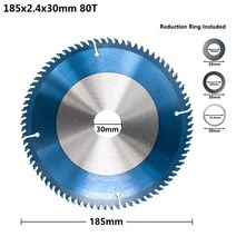 팍스테이블쏘 전기 톱 절단기 XCAN-1 개 165-300mm TCT 톱날 나노 블루 코팅 원형 블레이드 목공 커팅 디스크 카바이드 팁, [04] 185x2.4x30x80T, 1개