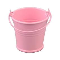 핑크 양철통 미니 화분 베란다 철제 정원꾸미기 철통