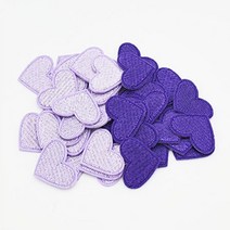 의류 패치 하트 보라 열접착 리폼 옷 와펜 가방 자수