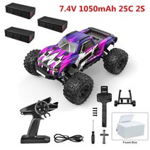 대형 RC 자동차 고속 4WD 풀 체중계 리모컨 오프로드 차량 모델 1:16 38 km/h, 06 H 스타일 퍼플 3 B