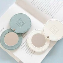 휴대용 가죽 미니 손거울, Blue