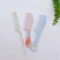 팬시 꼬리빗 캐릭터 헤어브러쉬 모음 미용 초등 유아, 멀티3종한셋트