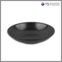 [돌산멜라민] 체크(흑) - 원형 찬기 (업소용그릇 멜라민그릇 예쁜그릇 식당접시 멜라민볼 멜라민찬기 검정색그릇), (DS-7755), 1호