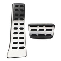 자동차부품Carmilla-AT MT 자동차 페달 보호 커버 스테인레스 스틸 브레이크 가스 발판 기아 K5 옵티마 JF, 02 AT Without Rest, 02 AT Without Rest