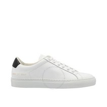 Common Projects 커먼 프로젝트 여성용 화이트/블랙 레트로 로우탑 가죽 스니커즈