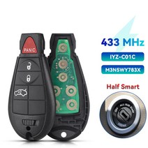 KEYYOU 크라이슬러 타운 컨트리 지프 그랜드 체로키 닷지 캘리버 M3N5WY783X IYZC01C 433Mhz 원격 키 20082010 자동차 부품 호환, 05 Model 5, Model 5
