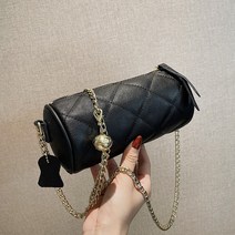 소가죽 퀼팅 체인백 트렌드 원통 베개 망 플랩 숄더백 파우치 클래식 크로스백 라지 에코백